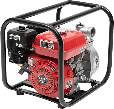 7.5 HP 4-stroke Gasoline Engine Portable Water Pump, 2-Inch