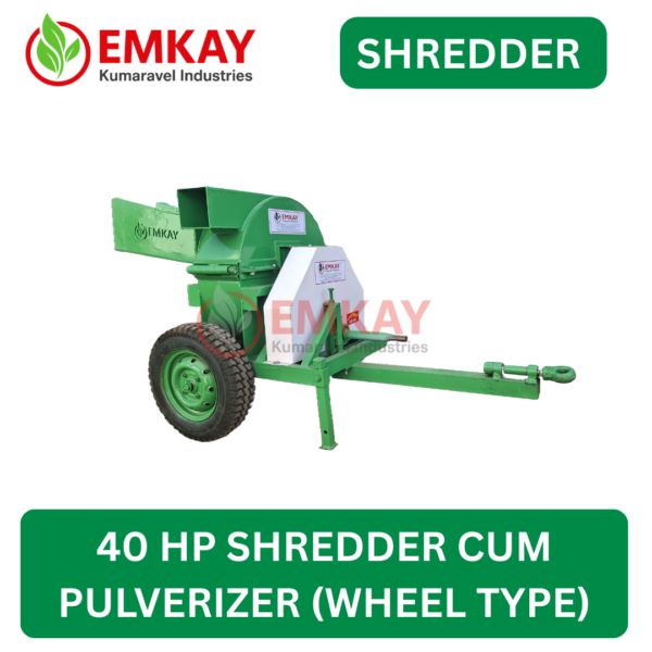 40 HP Agricultural Waste Shredder Cum Pulverizer